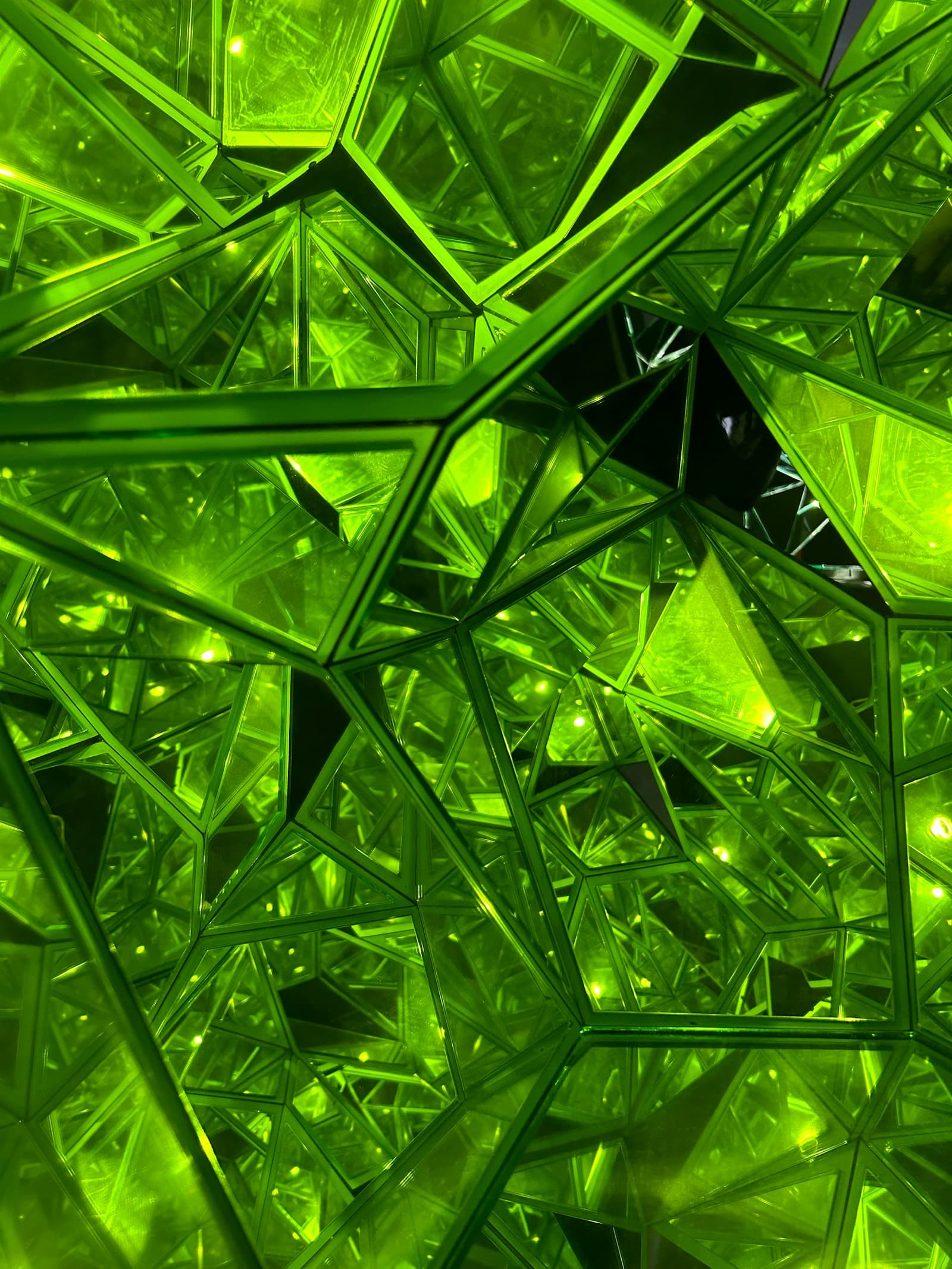 Structure géométrique abstraite verte et futuriste