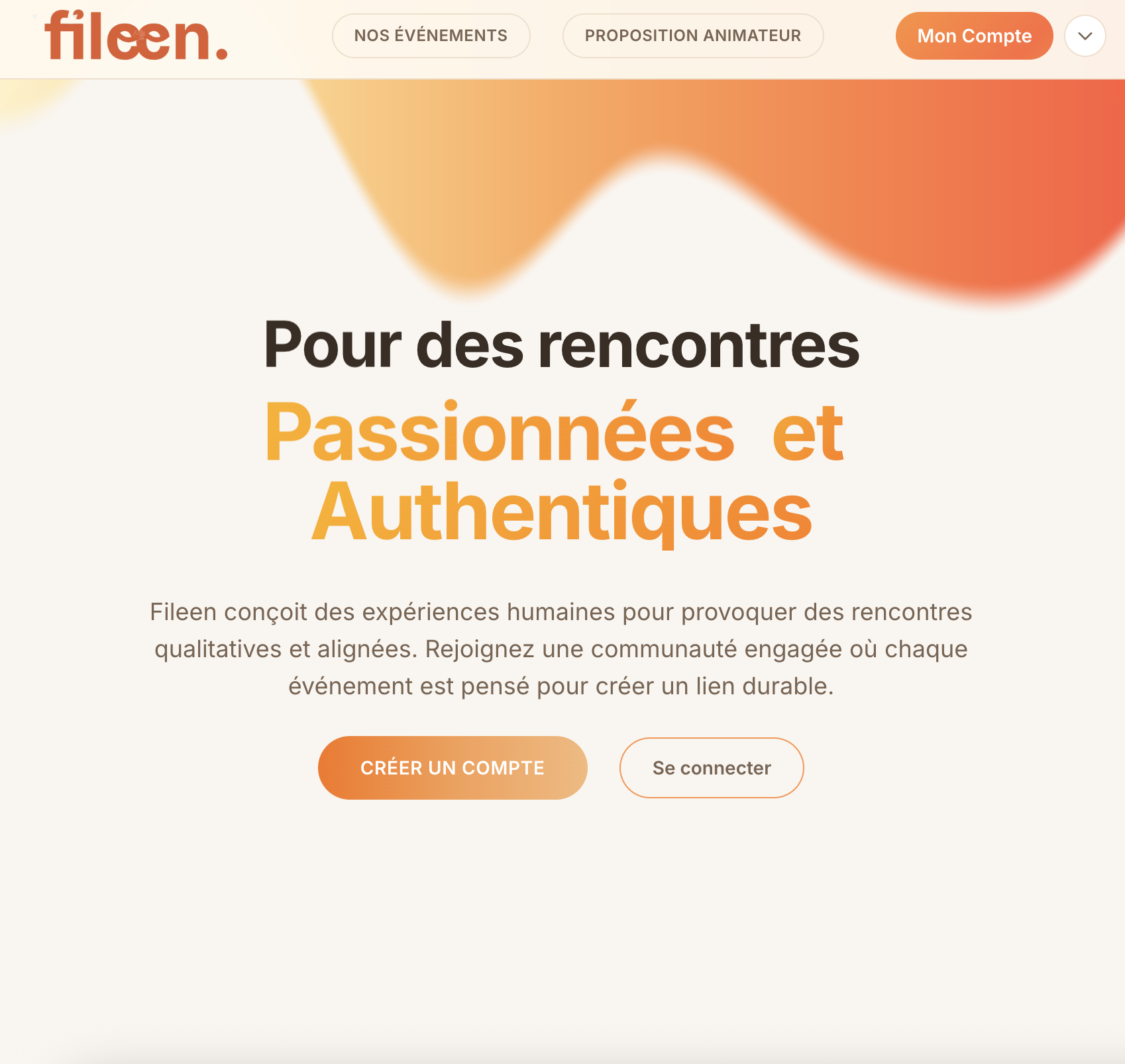 Fileen — Plateforme d'événements et adhésions
